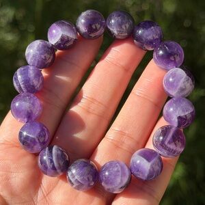 13mm stretchable‎ dream amethyst bracelet 0594